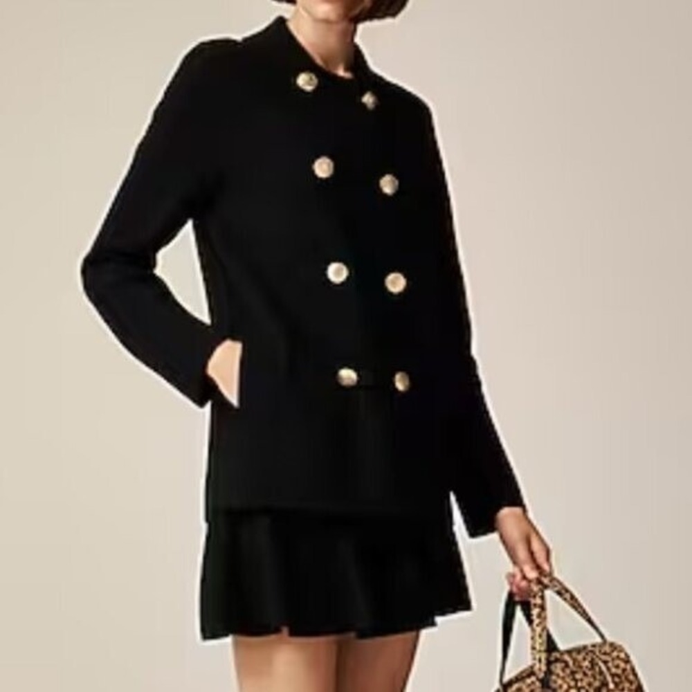 J. Crew Women's Size XXS Warwick Double Breasted Sweater Blazer Quiet Luxury NWT